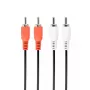 Cavo audio Gembird CCA-2R2R-6 1,8 m 2 x RCA nero