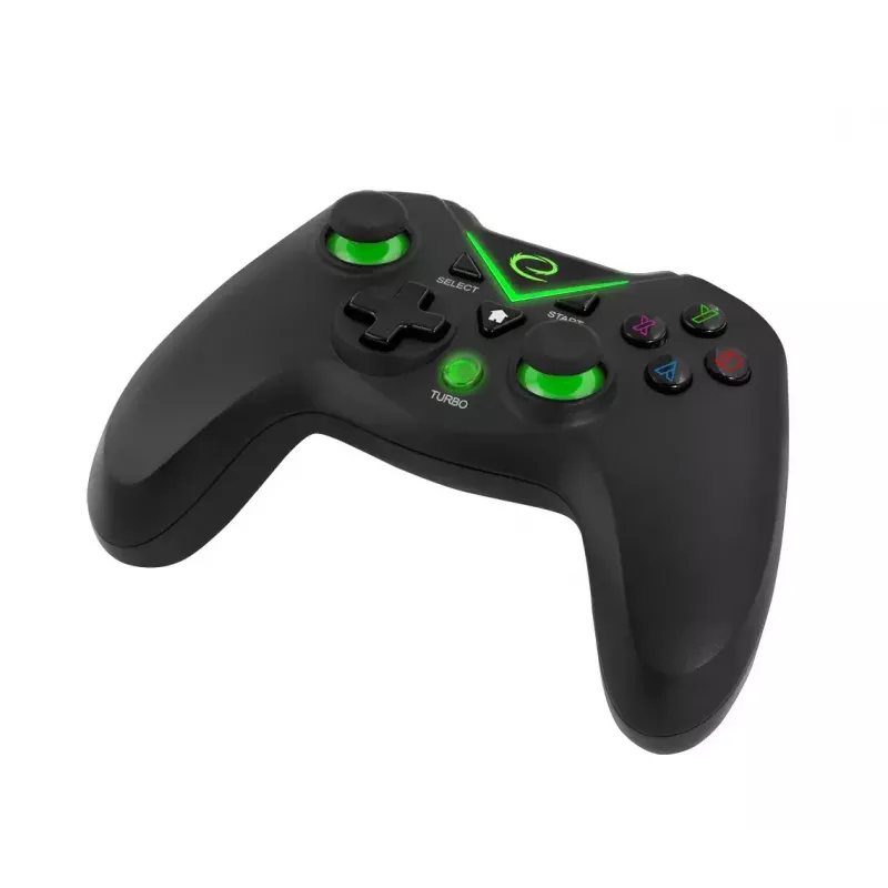Gamepad wireless ESPERANZA EGG112K 2,4 GHz per PC e PS3, ricevitore USB, nero, 12 tasti, stick analogici