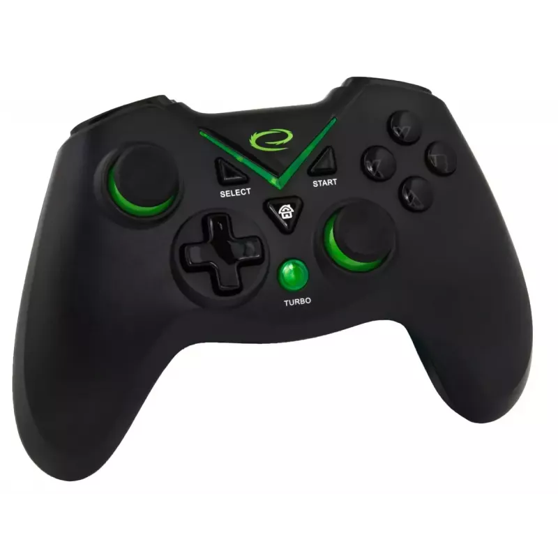 Gamepad wireless ESPERANZA EGG112K 2,4 GHz per PC e PS3, ricevitore USB, nero, 12 tasti, stick analogici
