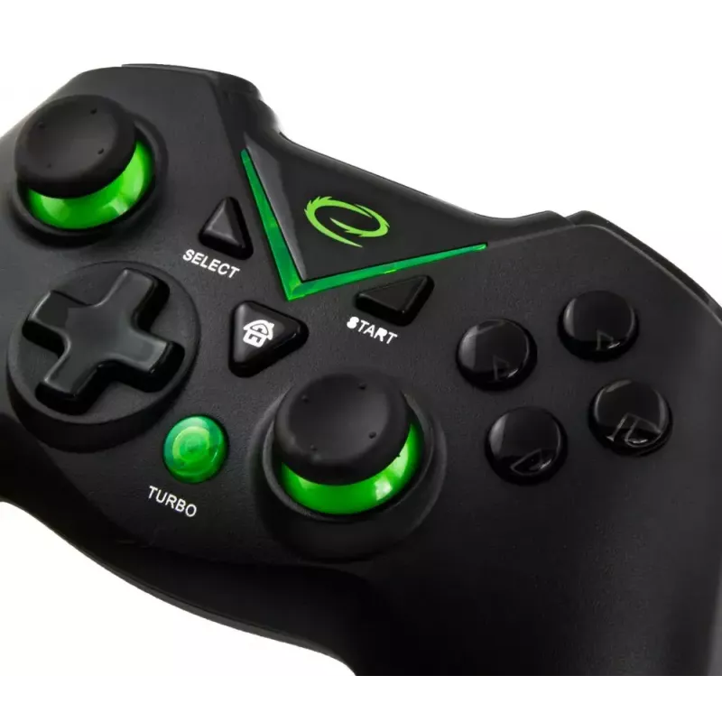 Gamepad wireless ESPERANZA EGG112K 2,4 GHz per PC e PS3, ricevitore USB, nero, 12 tasti, stick analogici