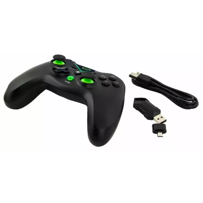 Gamepad wireless ESPERANZA EGG112K 2,4 GHz per PC e PS3, ricevitore USB, nero, 12 tasti, stick analogici