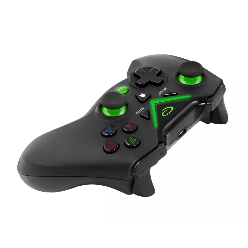 Gamepad wireless ESPERANZA EGG112K 2,4 GHz per PC e PS3, ricevitore USB, nero, 12 tasti, stick analogici