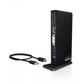 ICY BOX IB-DK2241AC Con filo USB 3.2 Gen 1 (3.1 Gen 1) Type-A nero