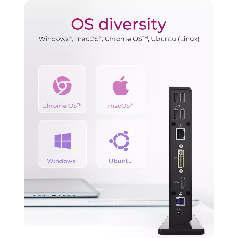 ICY BOX IB-DK2241AC Con filo USB 3.2 Gen 1 (3.1 Gen 1) Type-A nero