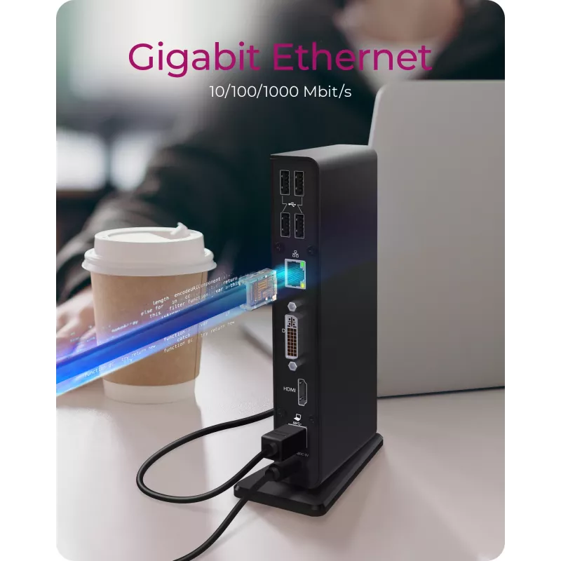 ICY BOX IB-DK2241AC Con filo USB 3.2 Gen 1 (3.1 Gen 1) Type-A nero