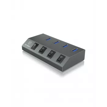 ICY BOX IB-HUB1405 USB 3.2 Gen 1 (3.1 Gen 1) Type-B 5000 Mbit/s antracite