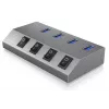 ICY BOX IB-HUB1405 USB 3.2 Gen 1 (3.1 Gen 1) Type-B 5000 Mbit/s antracite