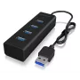 ICY BOX IB-HUB1409-U3 USB 3.2 Gen 1 (3.1 Gen 1) Type-A 5000 Mbit/s nero