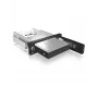 ICY BOX IB-168SK-B rack mobile senza vassoio per HDD SATA da 3,5″ in vano da 5,25″ (13,3 cm), con serratura, nero