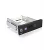 ICY BOX IB-168SK-B rack mobile senza vassoio per HDD SATA da 3,5″ in vano da 5,25″ (13,3 cm), con serratura, nero