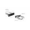 ICY BOX IB-168SK-B rack mobile senza vassoio per HDD SATA da 3,5″ in vano da 5,25″ (13,3 cm), con serratura, nero