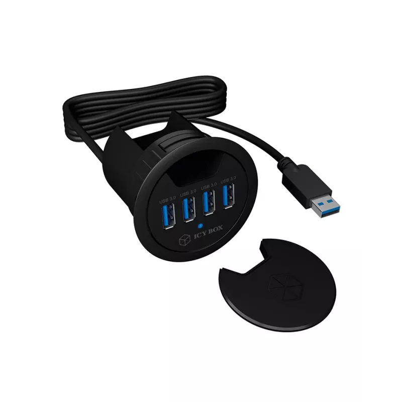ICY BOX IB-HUB1403 USB 3.2 Gen 1 (3.1 Gen 1) Type-A 5000 Mbit/s nero