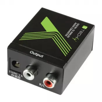 Techly Convertitore audio SPDIF digitale ad analogico IDATA SPDIF-3