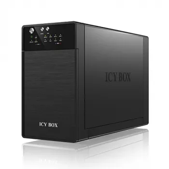 ICY BOX IB-RD3620SU3 Disk array 0 TB desktop nero