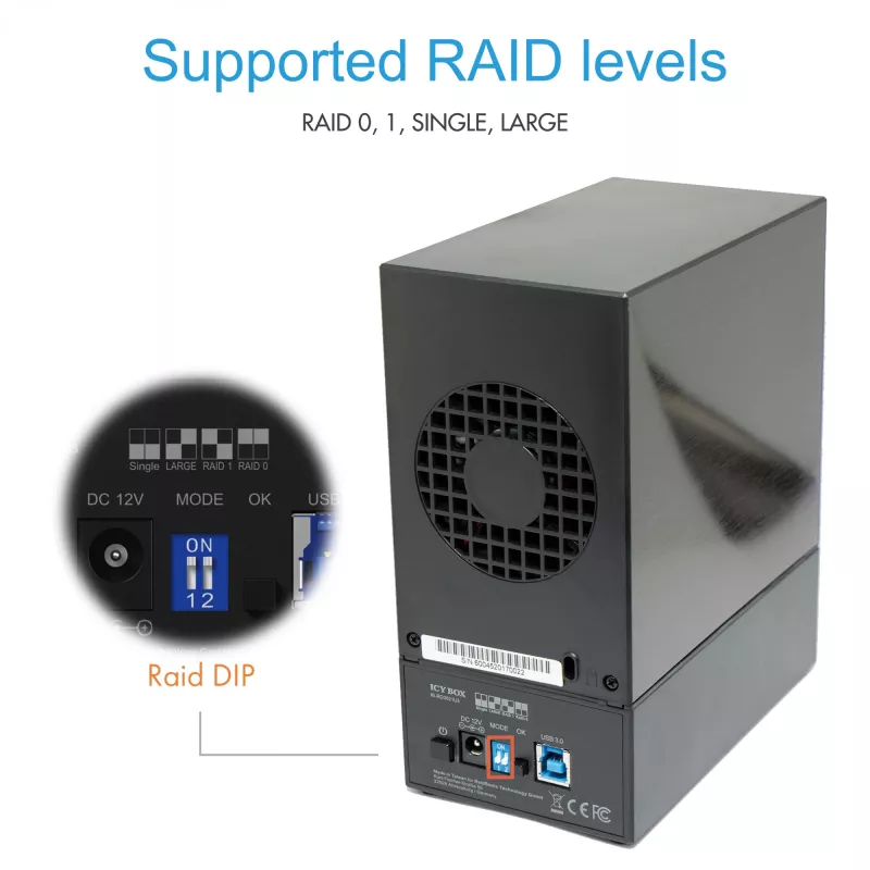 ICY BOX IB-RD3621U3 Case HDD/SSD nero 3,5