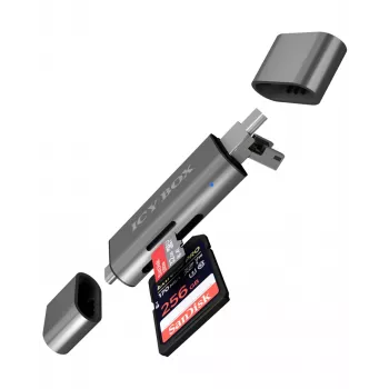 ICY BOX IB-CR200-C Lettore di schede USB 2.0 nero
