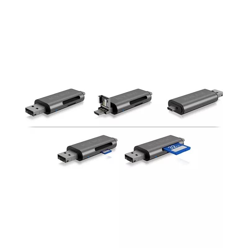 ICY BOX IB-CR200-C Lettore di schede USB 2.0 nero