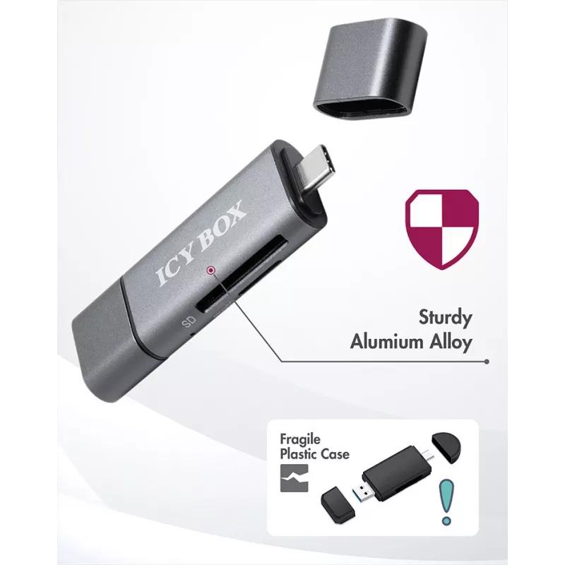 ICY BOX IB-CR200-C Lettore di schede USB 2.0 nero