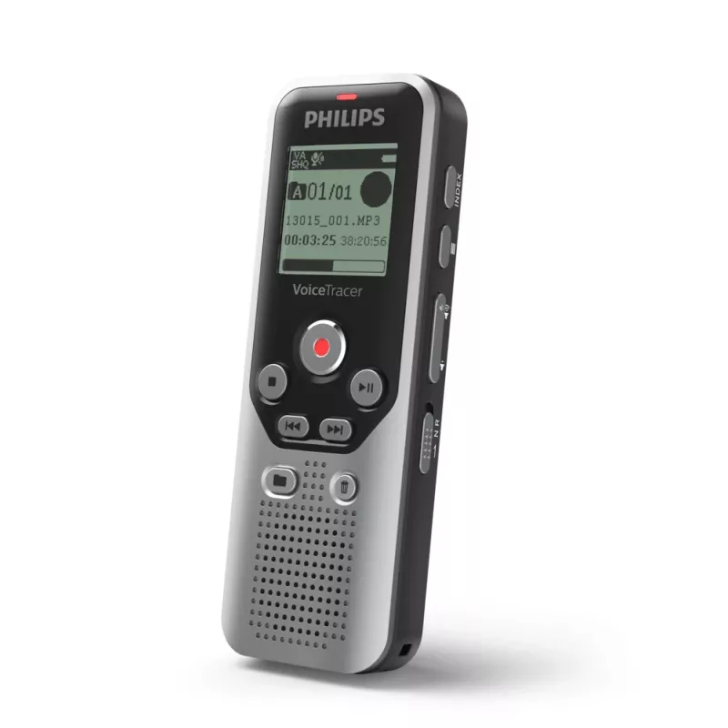 Philips DVT1250 Registratore vocale memoria interna e scheda flash nero, grigio