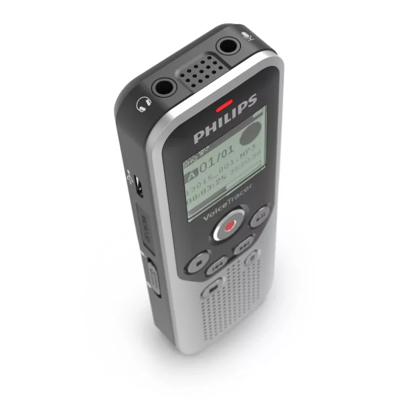 Philips DVT1250 Registratore vocale memoria interna e scheda flash nero, grigio