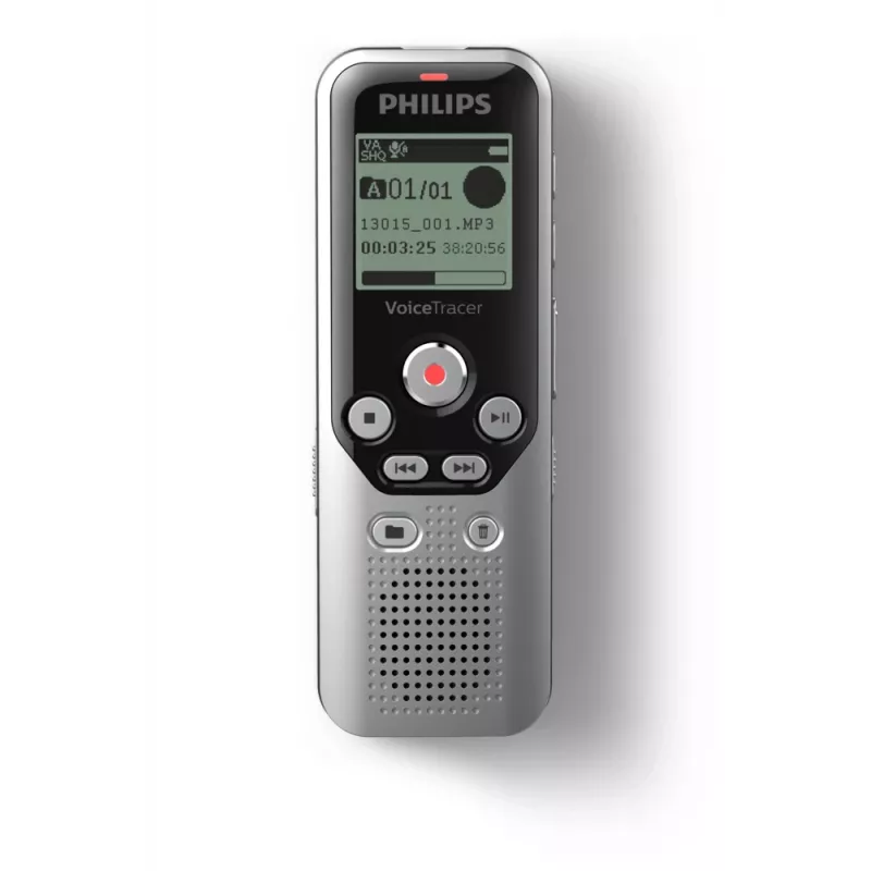 Philips DVT1250 Registratore vocale memoria interna e scheda flash nero, grigio