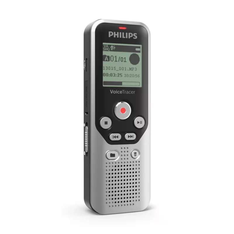 Philips DVT1250 Registratore vocale memoria interna e scheda flash nero, grigio