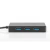 DIGITUS Hub USB 3.0, 4 porte incl. alimentatore 5V/2A case in alluminio