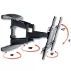 Supporto a parete Techly 40-80 ultra sottile full motion per TV LCD nero