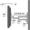 Supporto a parete Techly 40-80 ultra sottile full motion per TV LCD nero