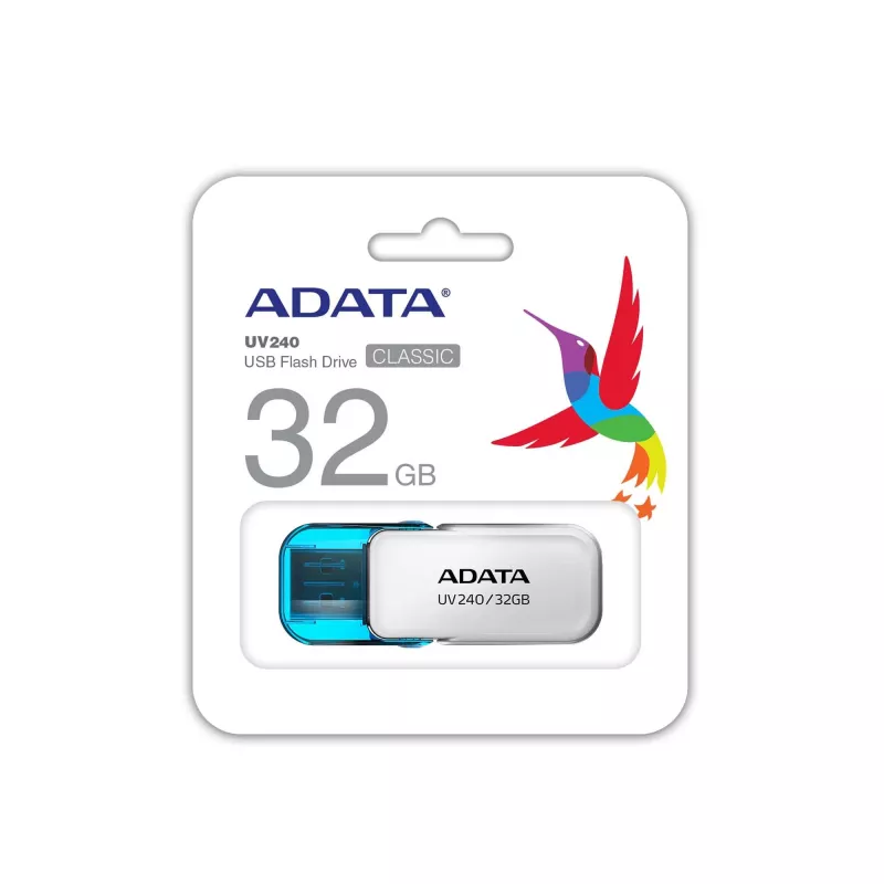 Chiavetta USB ADATA UV240 32 GB USB Type-A 2.0, bianco, con cappuccio