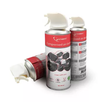 Spray aria compressa GEMBIRD CK-CAD-FL400-01, 400 ml, nero