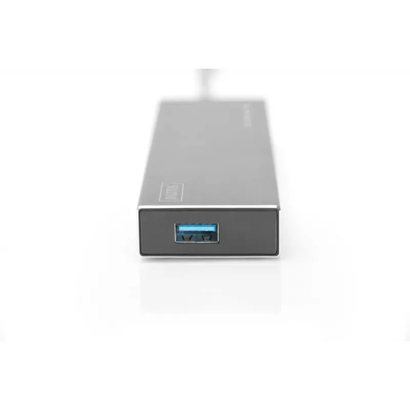 DIGITUS hub USB 3.0, 7 porte incl. alimentatore 5V/3,5A, case in alluminio