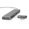 DIGITUS hub USB 3.0, 7 porte incl. alimentatore 5V/3,5A, case in alluminio