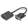 DIGITUS convertitore VGA a HDMI + audio (3,5 mm) Full HD (1080p), tipo cavo 15 cm nero