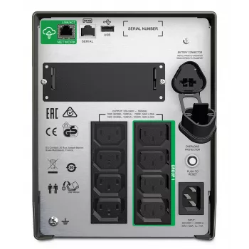APC Smart-UPS SMT1500IC - 8x C13, USB, SmartConnect, 1500VA, line-interactive, 1,5 kVA, 1000 W, sinusoidale, 151 V, 302 V