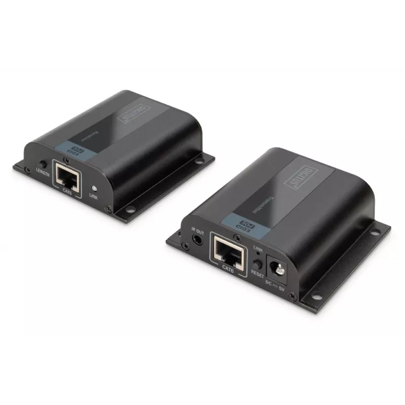 DIGITUS set extender HDMI, 50 m tramite cavo di rete (CAT6/6a/7), EDID, 1x HDMI Loop-Out, FHD 1080p