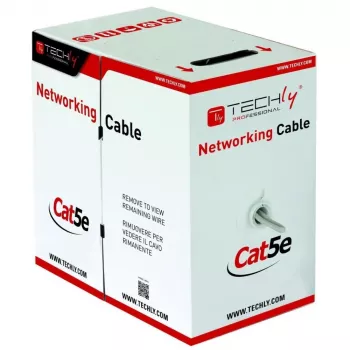 Techly ITP8-FLU-0305 cavo di rete grigio 305 m Cat5e U/UTP (UTP)