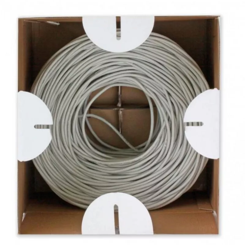 Techly ITP9-FLU-0305 cavo di rete grigio 305 m Cat6 U/UTP (UTP)