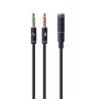 Adattatore audio Gembird CCA-418M 3,5 mm connettore femmina a 2×3,5 mm connettore maschio, 0,2 m, nero