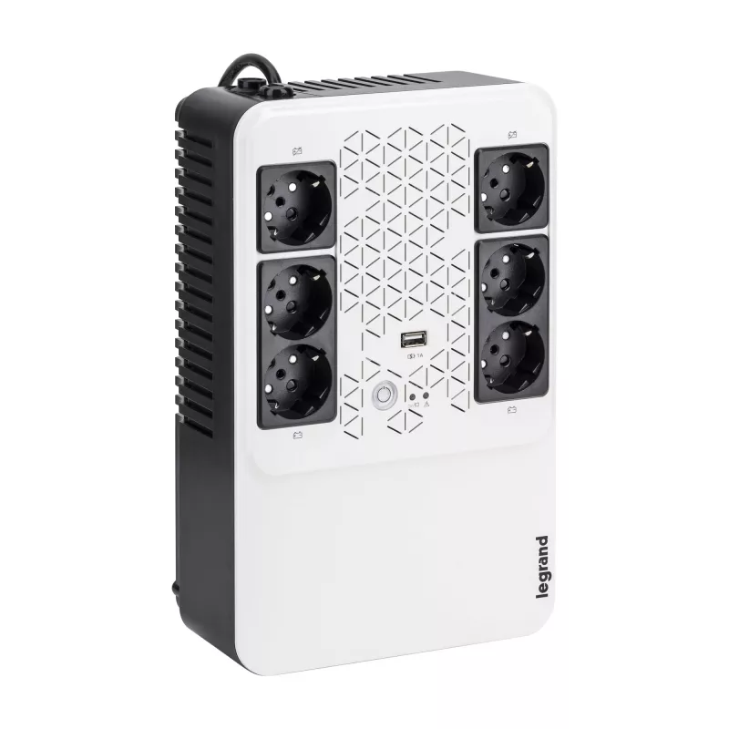 Legrand Keor Multiplug 800 AVR 310084 UPS line-interactive, 800 VA / 480 W, 6 prese FR (4+2), USB, RJ-45