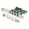 Scheda di espansione PCI-Express DIGITUS USB 3.0, 4 porte, 4 porte A/F esterne, chipset VL805
