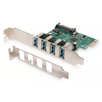Scheda di espansione PCI-Express DIGITUS USB 3.0, 4 porte, 4 porte A/F esterne, chipset VL805