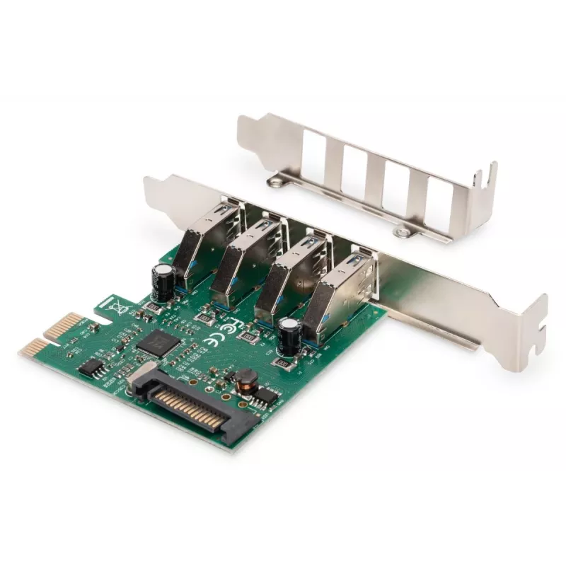 Scheda di espansione PCI-Express DIGITUS USB 3.0, 4 porte, 4 porte A/F esterne, chipset VL805