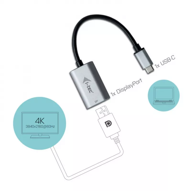 Adattatore i-tec Metal USB-C Display Port 4K/60Hz