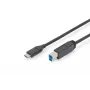 Cavo di connessione DIGITUS ASSMANN USB Type-C, Type-C a B M/M, 2m 3A, versione 5GB nero