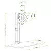 Techly ICA-LCD 260 supporto monitor / stand 68,6 cm (27 pollici) scrivania bianco