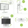 Techly ICA-LCD 260 supporto monitor / stand 68,6 cm (27 pollici) scrivania bianco