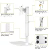 Techly ICA-LCD 260 supporto monitor / stand 68,6 cm (27 pollici) scrivania bianco