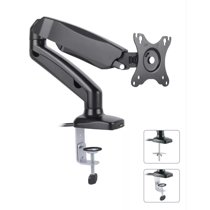 Techly ICA-LCD 514 supporto monitor / piedistallo 68,6 cm (27 pollici) tavolo nero
