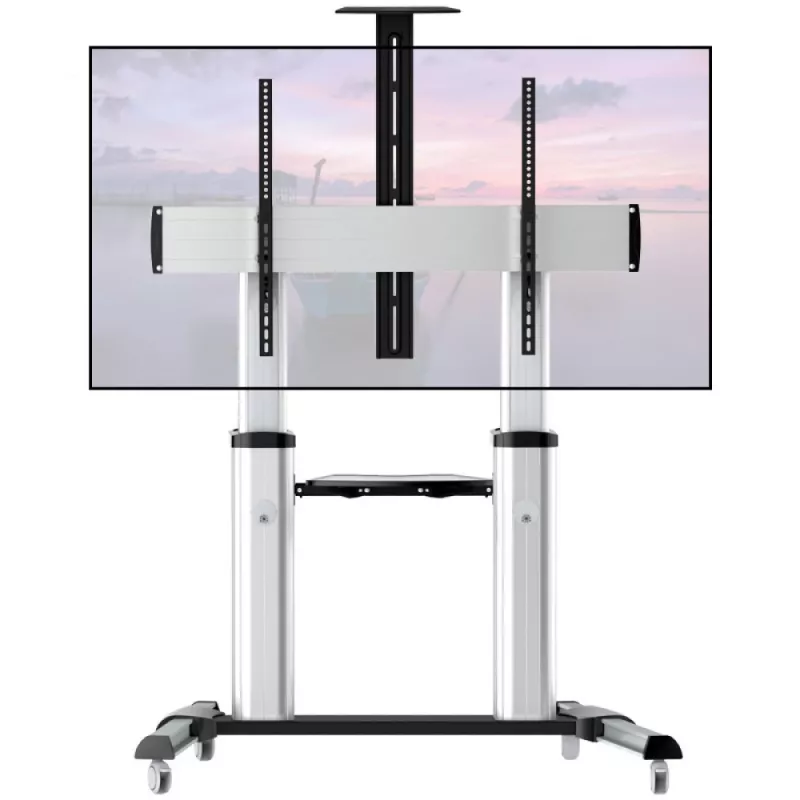 Techly ICA-TR24 supporto TV mobile, 60-100 pollici, 100 kg, con ripiani